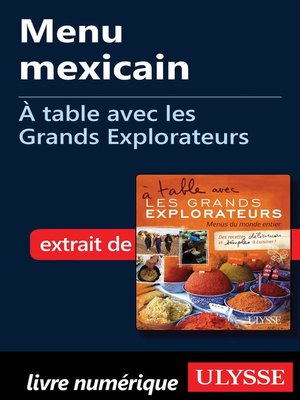 cover image of Menu mexicain--À table avec les Grands Explorateurs